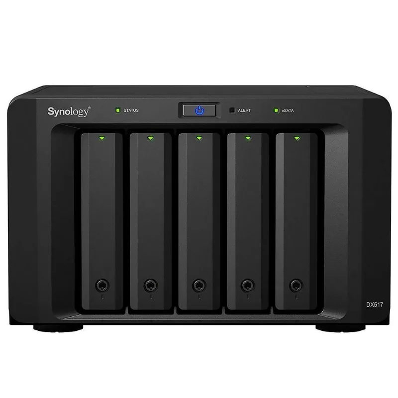 Servidor Nas Storage Synology Diskstation Dx517 Expansion Unit - 5 Baias - Preto