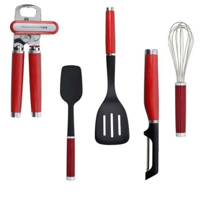 Kit de Utensílios com 5 Peças em Nylon, Polipropileno e Inox - Kitchenaid
