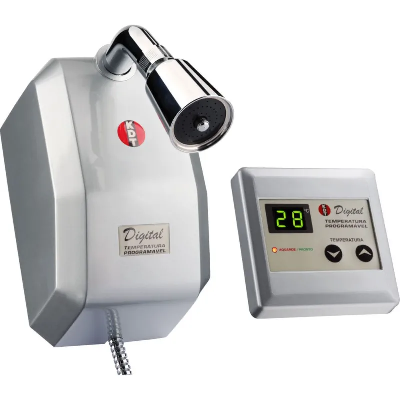 Ducha Digital Temperatura Programável Prata 220V - kdt