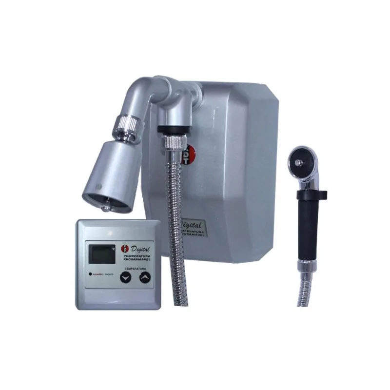 Ducha Inteligente Digital Prata com Desviador 8.800W