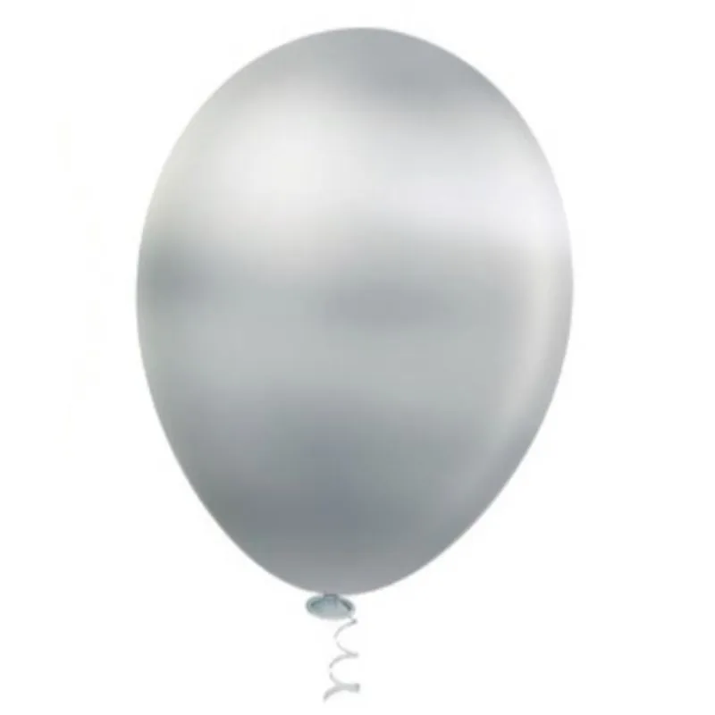 Balão Metalizado Prata Tamanho 7 c/50 - Pic Pic