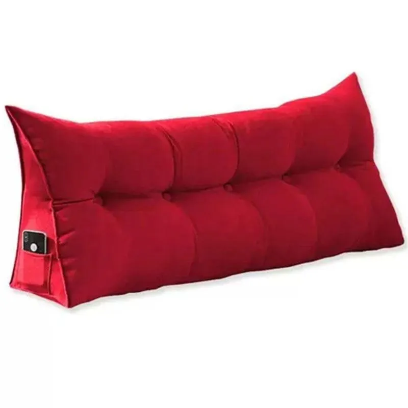 Almofada De Cabeceira 195 Cm King Suede Apoio Cama Quarto vermelho
