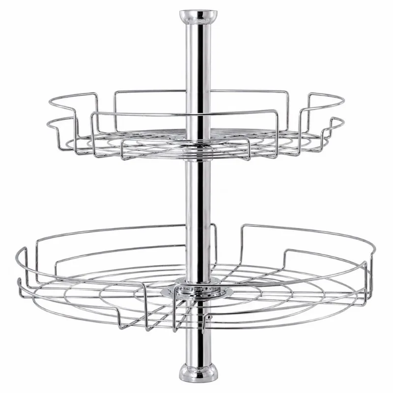 Fruteira Giratória Soft de Embutir Cromada 350/450mm com 2 Cestos 8525 Jomer 01 unidade