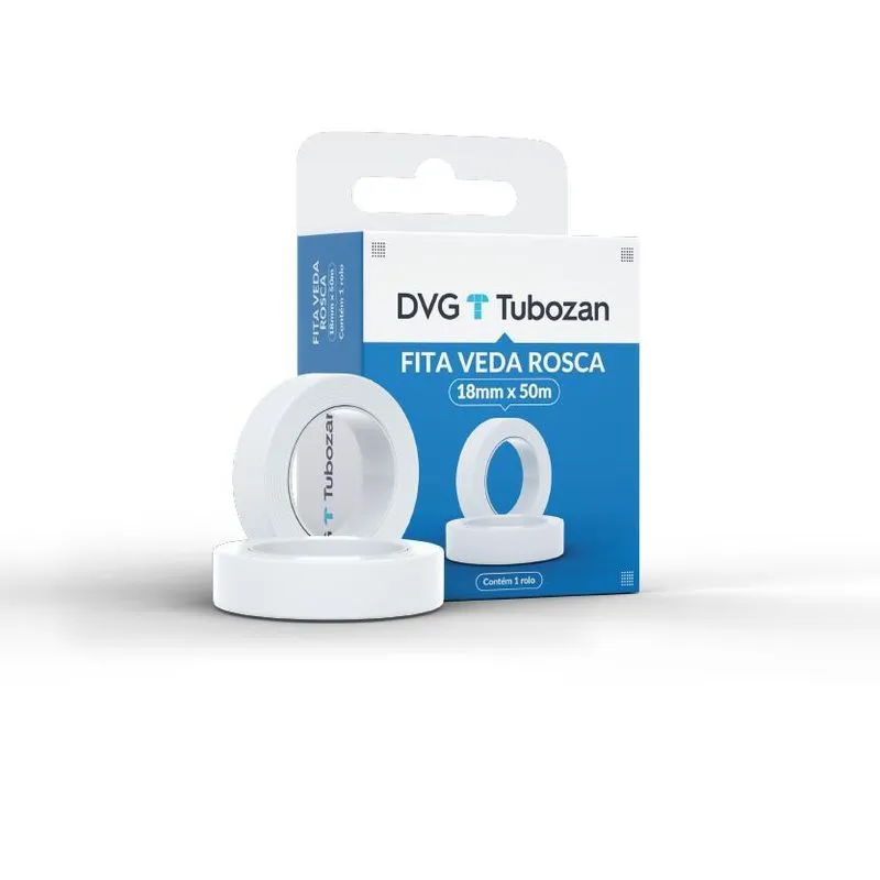 Kit 5 Fita Veda Rosca 18mm X 50m
