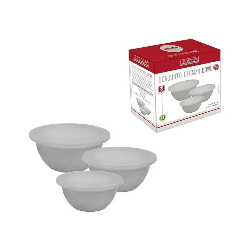Tijela German Bowl Red Inox In 3pcs