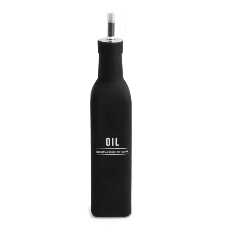 Azeiteiro Vidro Manhattan Hauskraft Preto 300 ml
