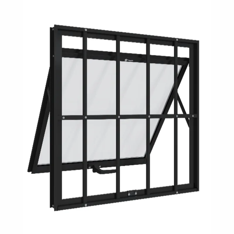 Janela maxim-ar aluminio grade classic vidro mini boreal - fitblack