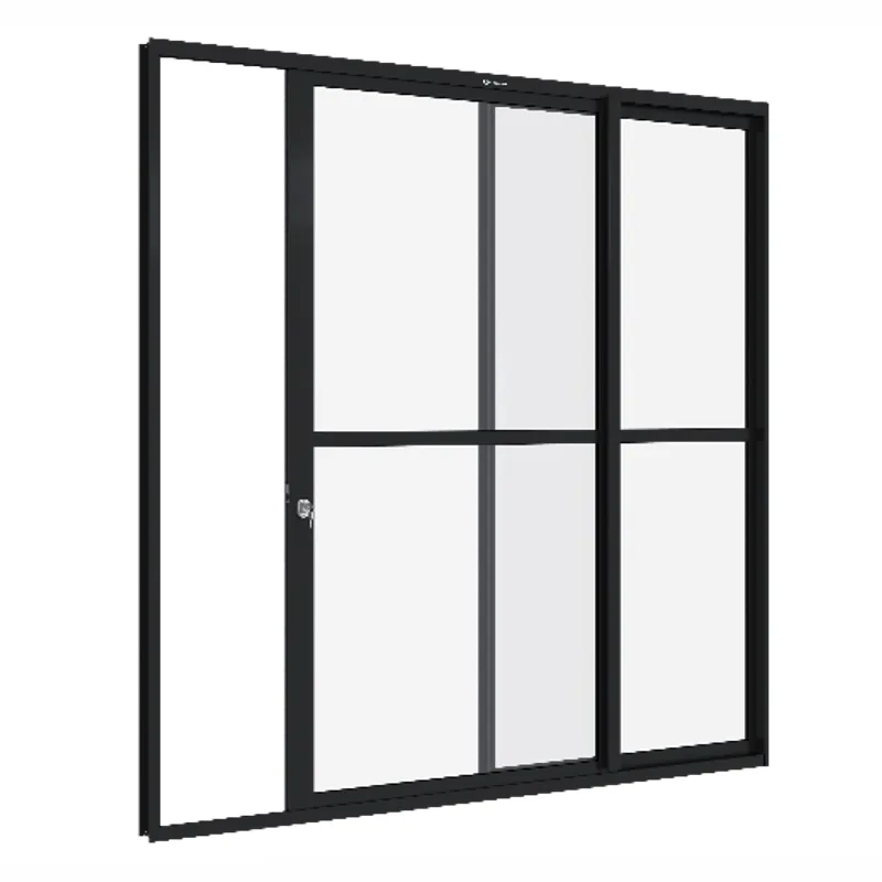 Porta de Correr 2 Folhas 216x160x6,6cm Direita Preto Fitblack