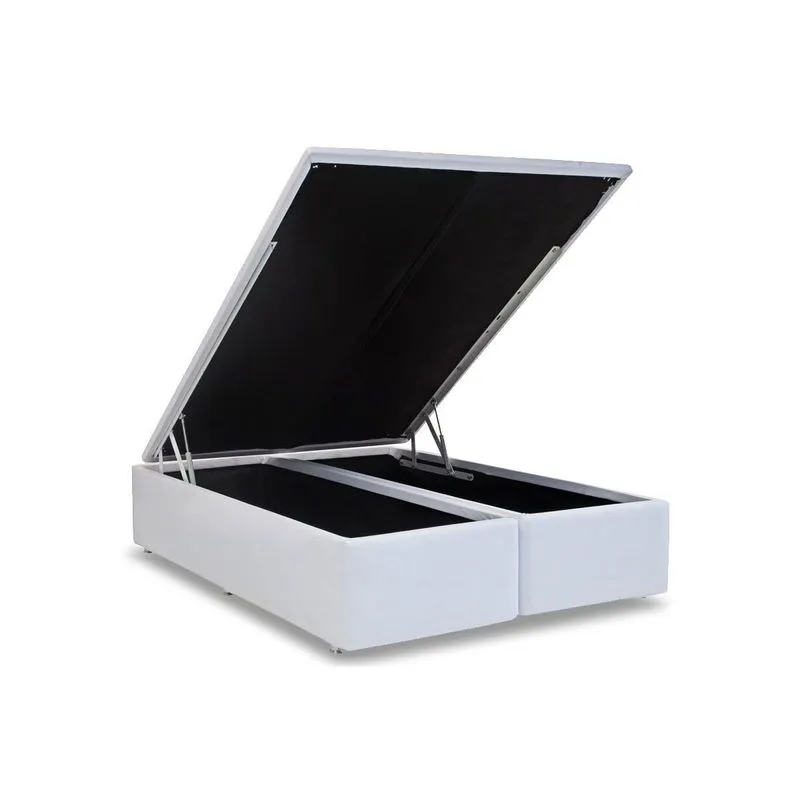 Cama Box Baú Ortobom Courino Branca Queen 158