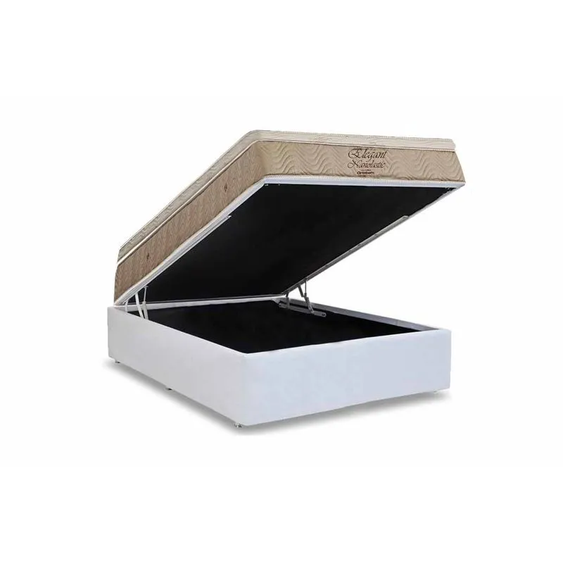 Conjunto Box: Colchão Ortobom Elegant+Cama Casal 138