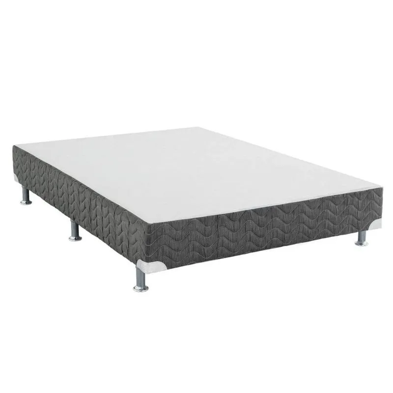 Base Box Casal 24cmx138cmx188cm Excelente Ortobom Cinza