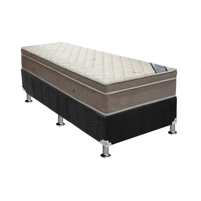 Conjunto Box-Colchão Ortobom Light+Cama Solteiro 88x188