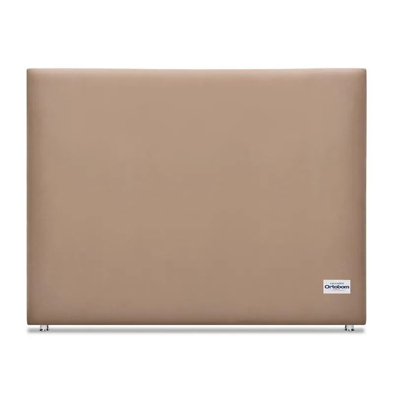 Cabeceira Sena Veluto Bege Casal (12x140x125) - Ortobom