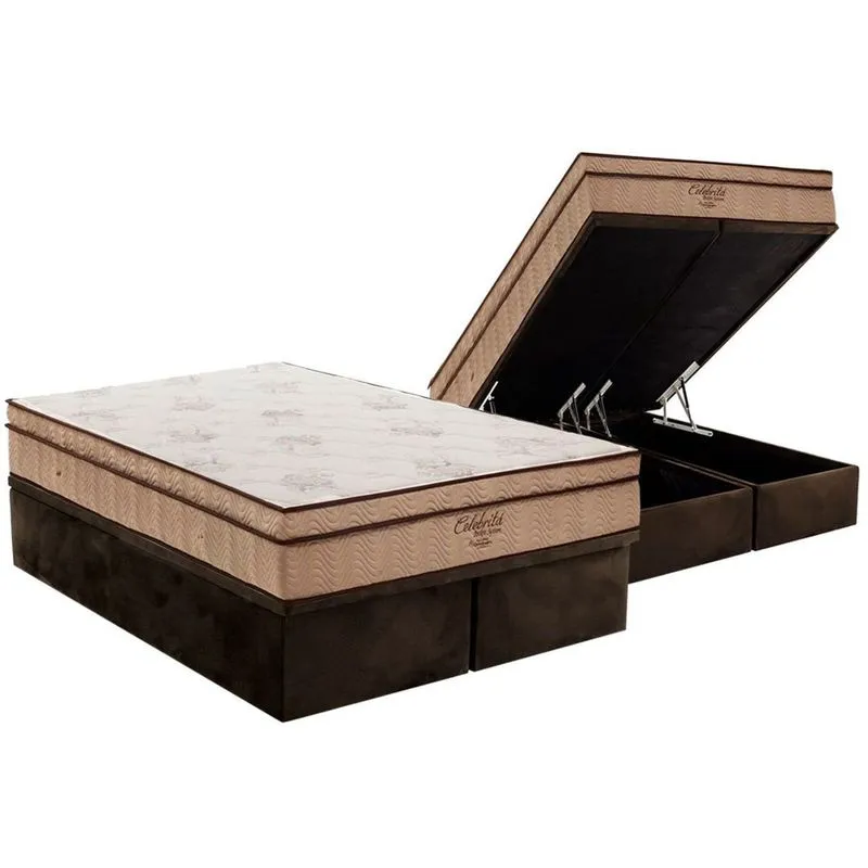 Conjunto Baú-Colchão Ortobom Celebrita + Cama Queen 158