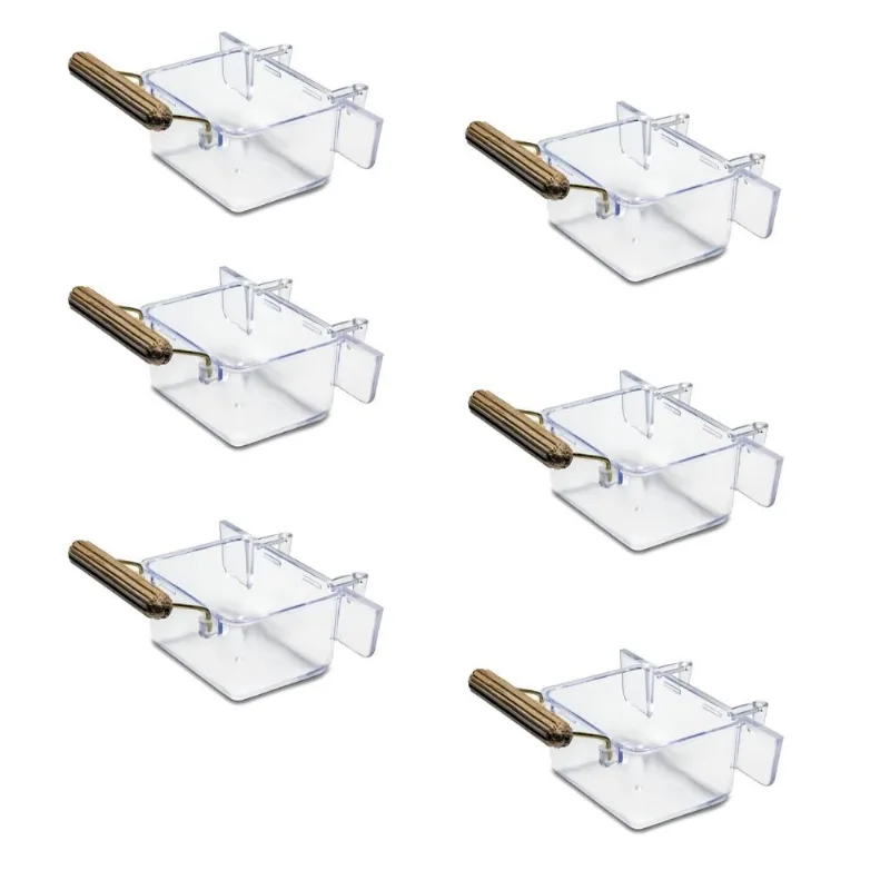Injetfour Kit 6un Comedouro Lateral Gancho E Poleiro 35 Ml