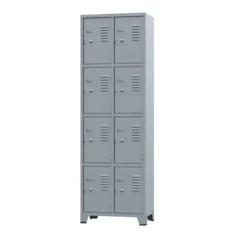 Armário Locker para Vestiário 8 portas Pequenas Cinza
