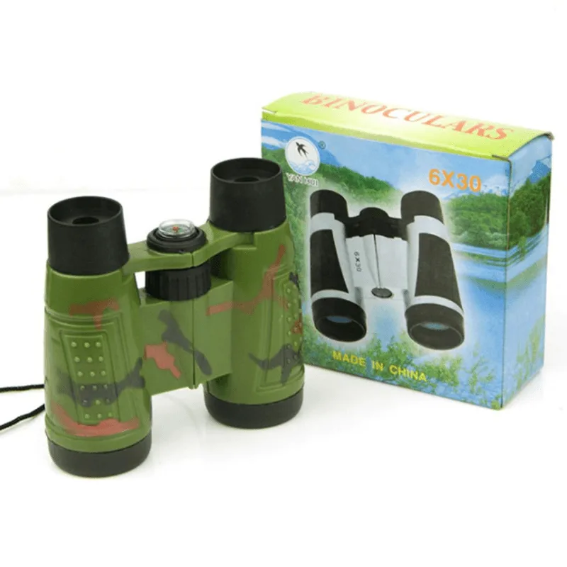 Binóculo Infantil Pequeno Camuflado Com Bússula Original