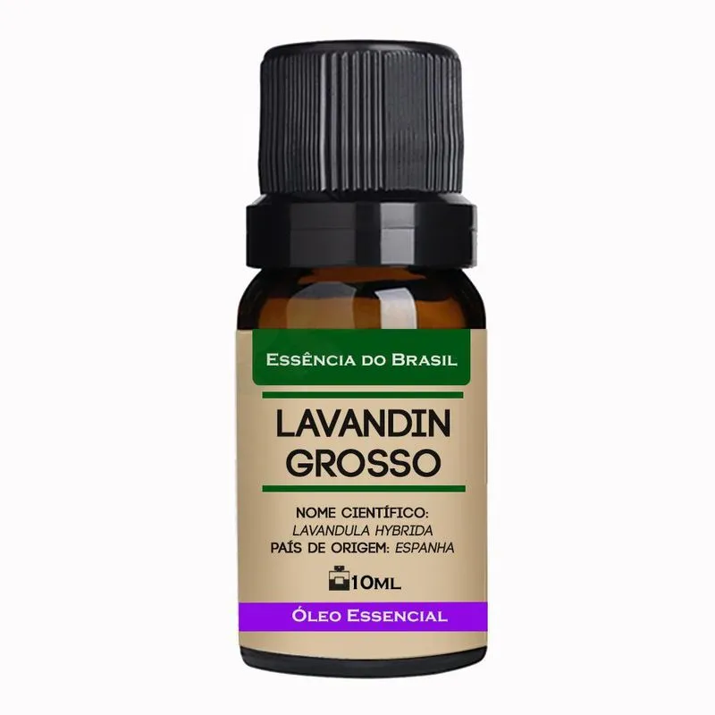 Óleo Essencial Lavandin Grosso 10ml - Puro E Natural