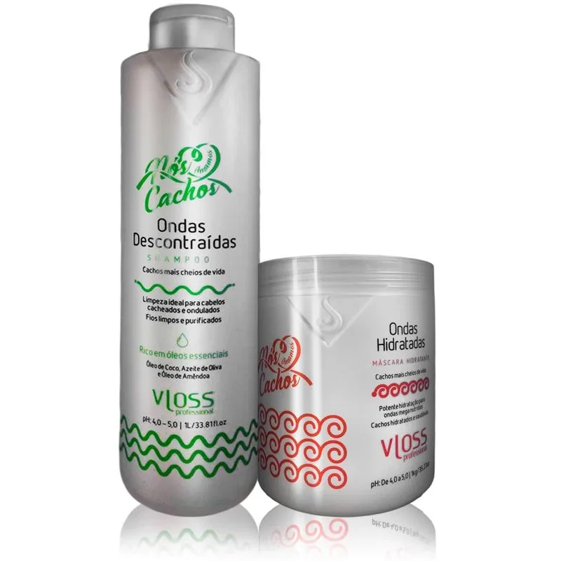 Shampoo E Máscara Nós Cachos, Cachos Renovados E Lindos