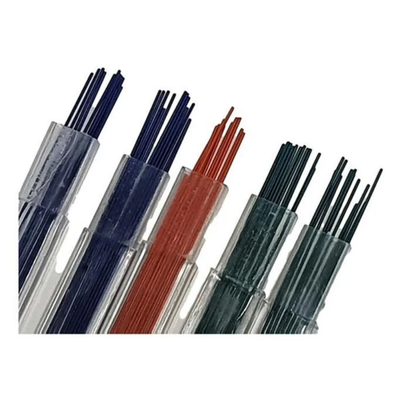 60 Grafites Minas 0.5 Color Apagáveis 3 Cores Azul Verde Lj