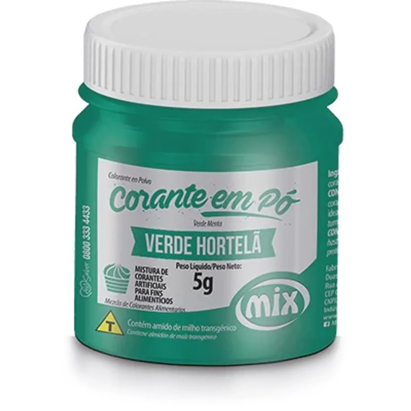 Corante Em Po Verde Hortela 5g Mix