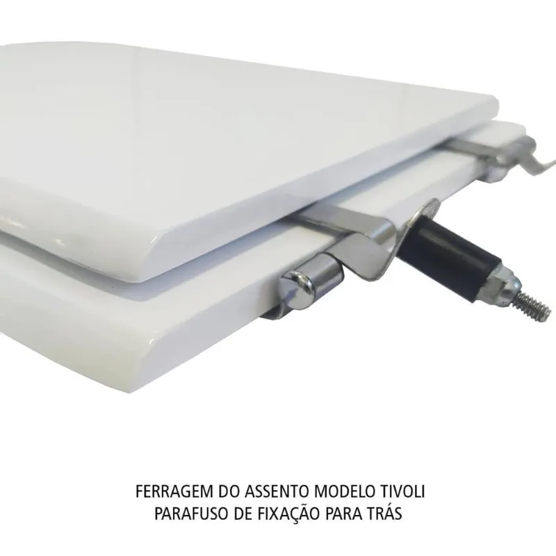 Assento Laqueado Tivoli Preto Tampa Para Vaso Ideal Em Mdf
