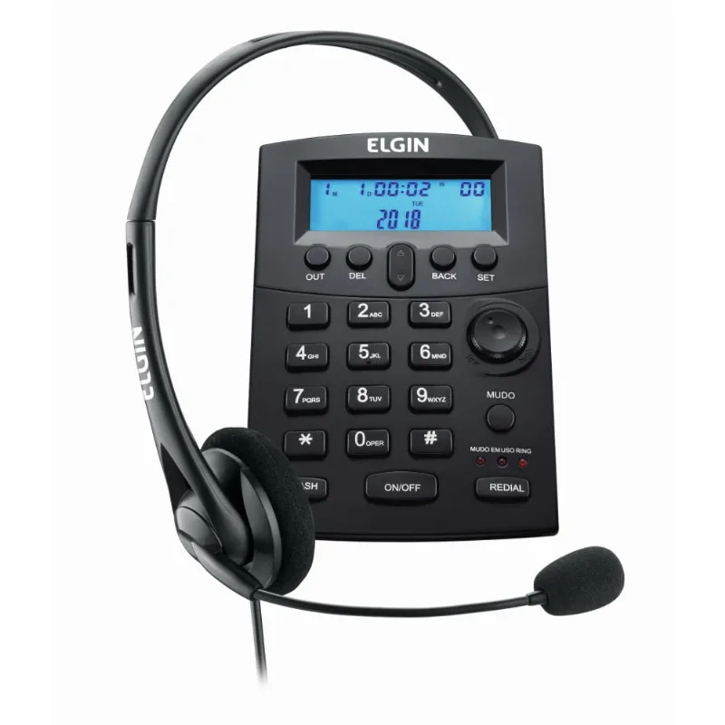 Conjunto Telefonista HST-8000 - Identificador de Chamadas Gravação Rediscagem