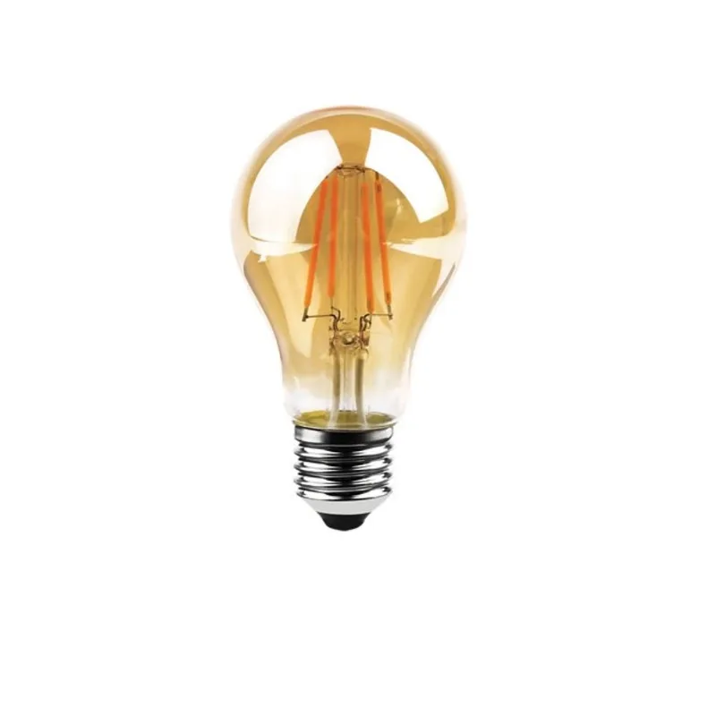 Lampada Filamento LED A60 Bulbo 4W Vintage Retro Industrial Design E27 2200K