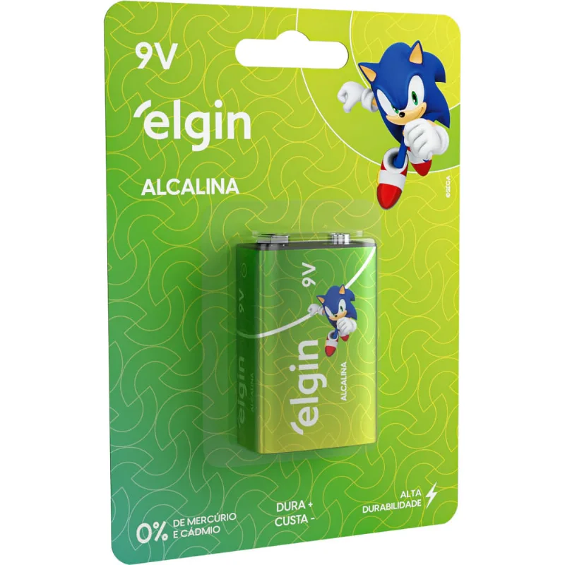 Bateria de Zinco 9V - Blister com 1 Unidade