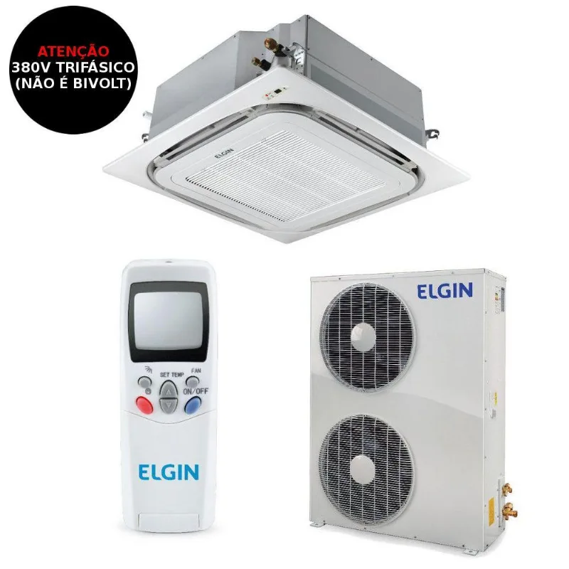 Ar Condicionado Cassete 360 Atualle Eco 60000 BTU Elgin Q/F 380V/3F 380v - Elgin