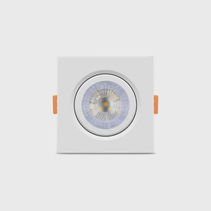 Spot Led Luminária 3w 6500k Branco Frio Direcionável Quadrado Mr16 Elgin - Elgin