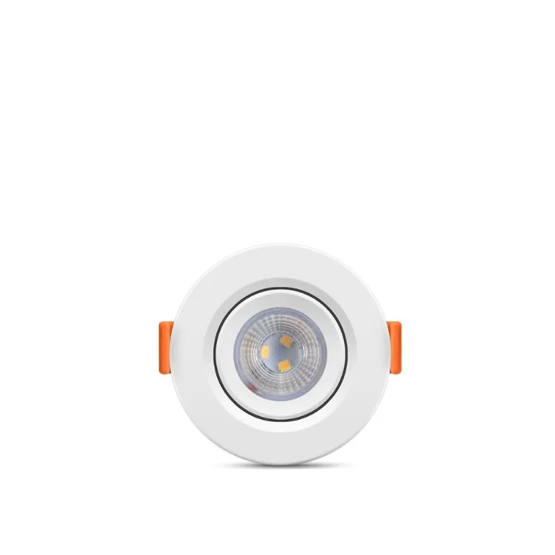Kit 5 spot LED elgin luminária MR11 3W 6,500K direcionável redondo - Elgin