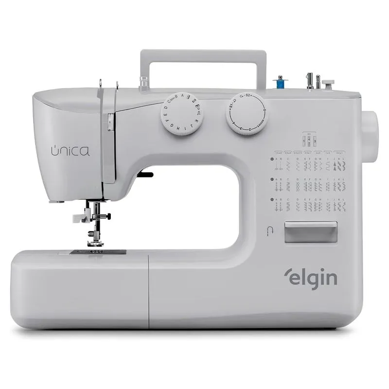 Máquina De Costura Única Jx-4040 Portátil 36 Pontos Luz Led Elgin