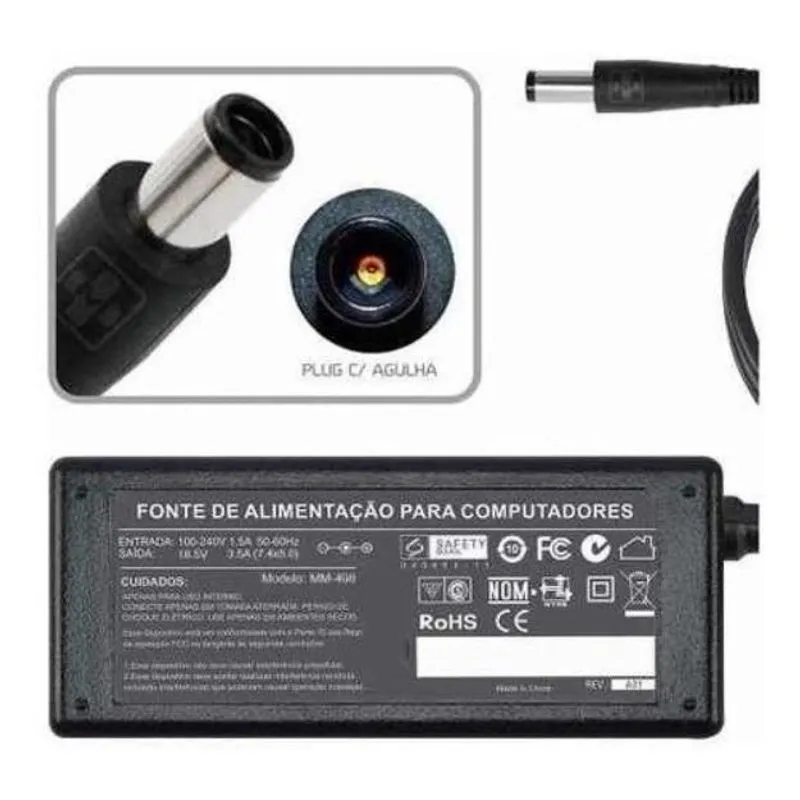 Fonte Carregador Para Hp Prodesk 400 G2 Mini 18,5v 65w 713