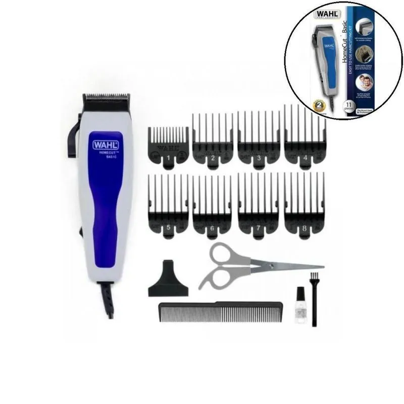 Máquina De Corte Home Cut Corte E Acabamento Lâminas De Aço Carbono Cinza E Azul Wahl