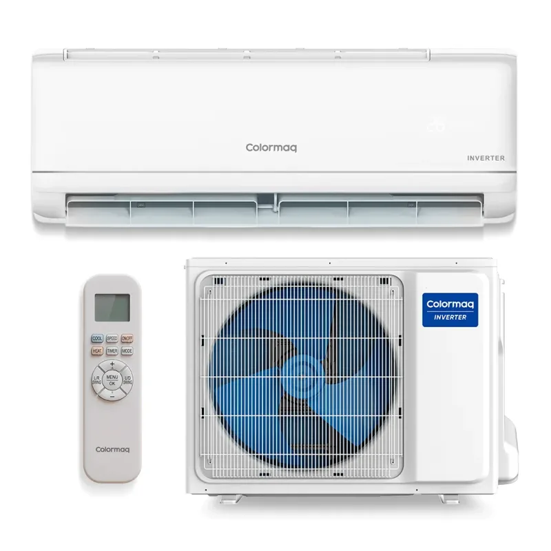 Central de Ar Colormaq 12000 BTUs Split HI-Wall Inverter AC912K 200V Branco