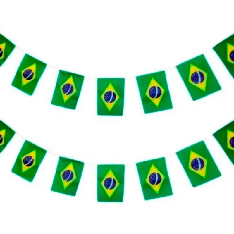 Enfeite De Rua Bandeira Do Brasil C/ 10 Metros