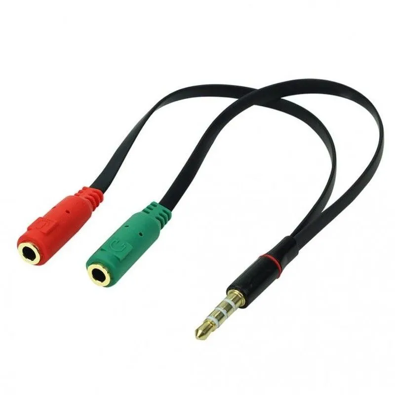 Cabo Adaptador P3 Macho X 2 P2 Fêmea Para Fone E Microfone