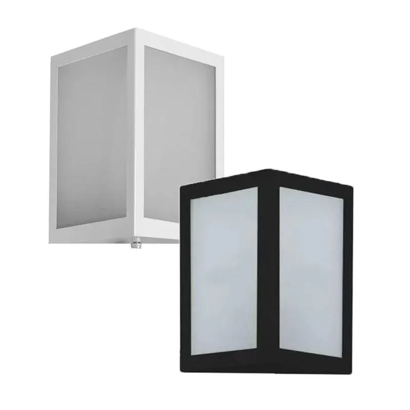 Arandela Square Para Uso Externo Design Quadrado Branco Incolustre 19cm