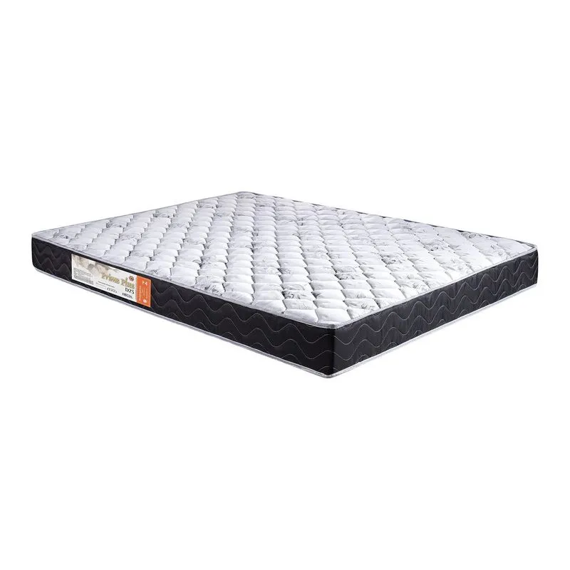 Colchão Casal Espuma D23 Bordado Prime Plus 128cmx188cmx14cm Quality-Flex Cinza/Preto