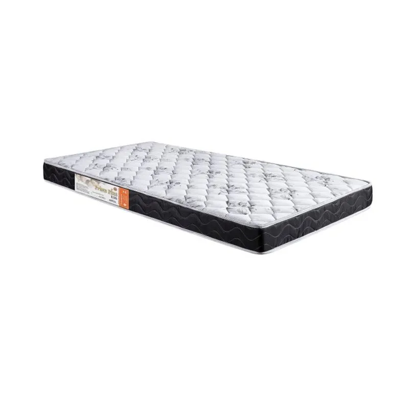 Colchão Solteiro Espuma D26 Bordado Prime Plus 78cmx188cmx16cm Quality-Flex Cinza/Preto