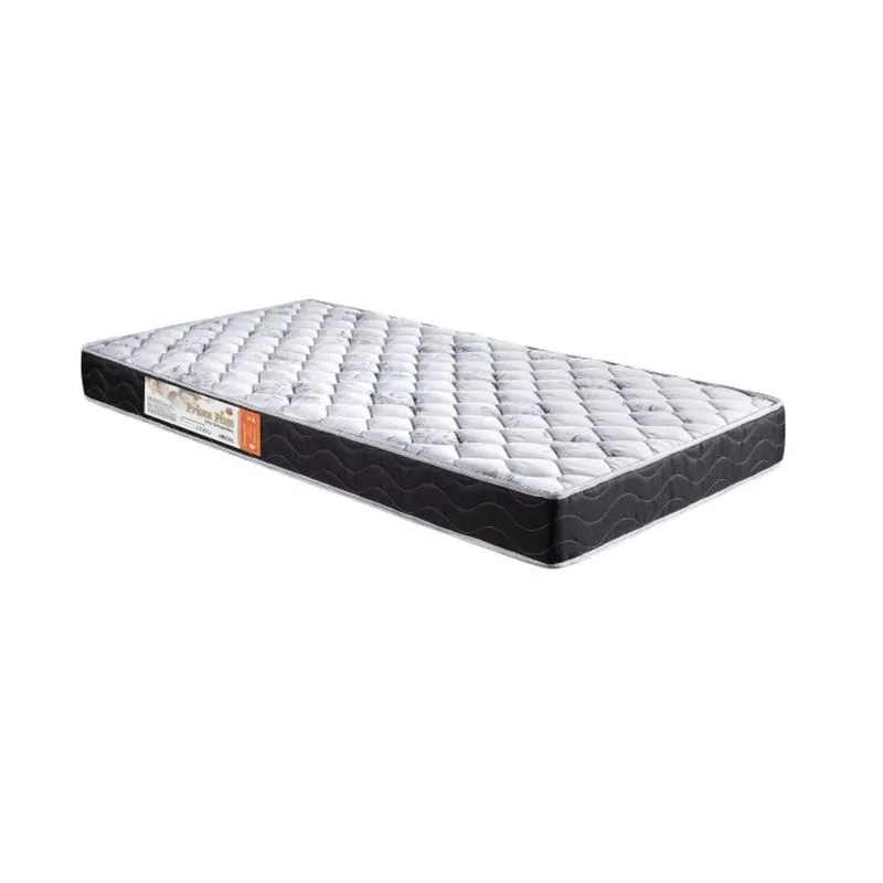 Colchão Solteiro Espuma D33 Bordado Prime Plus 78cmx188cmx17cm Quality-Flex Cinza/Preto
