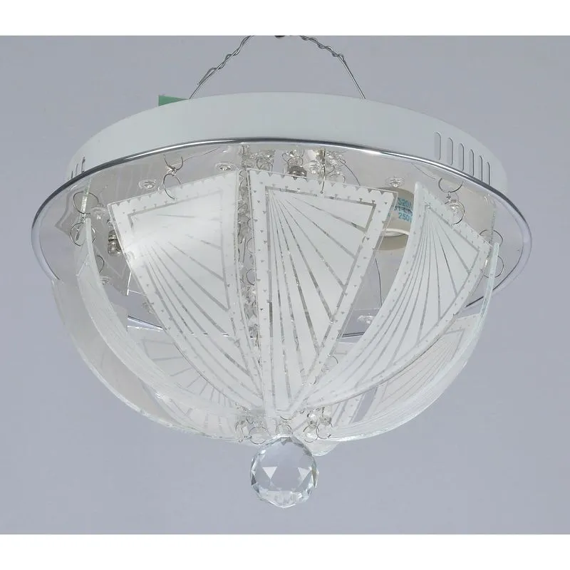 Plafon de Cristal Bella 2 AdnMais Branco