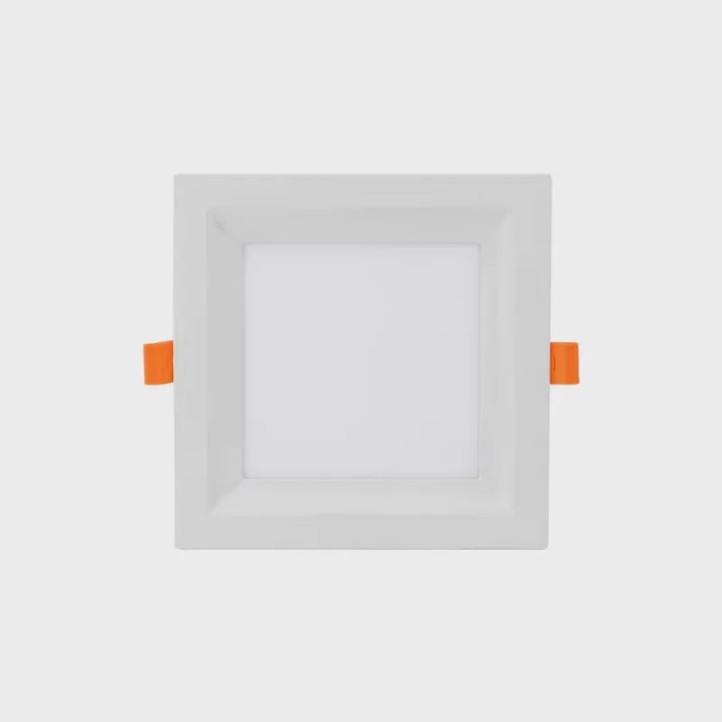 Painel de Led Quadrado Embutir Recuado 6W Bivolt Taschibra 3000K Amarelo Quente