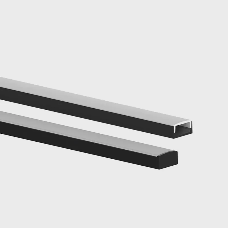Perfil para Fita de Led Taschibra Sopé 16x9 Sobrepor 9x16x1000mm Preto Fosco