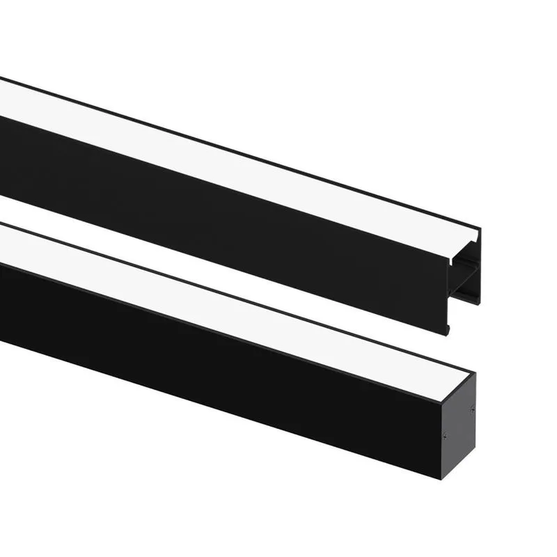 Perfil Para Fita De Led Taschibra Spire 35x45 Sobrepor 35x45x1000mm Preto Fosco