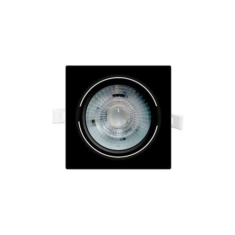 Spot De Embutir De Led Taschibra Alltop Par 30 Quadrado 10w Bivolt Preto Preto 6500k Luz Branca 15090338
