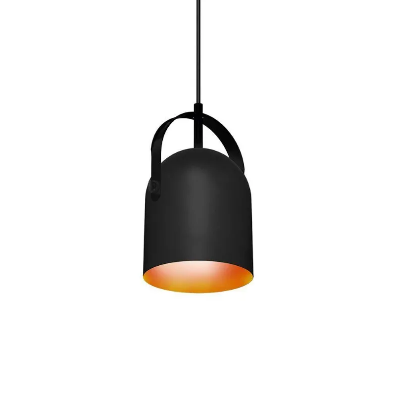 Lustre Pendente Taschibra Bell E27 Bivolt Preto / Cobre 02110278-35