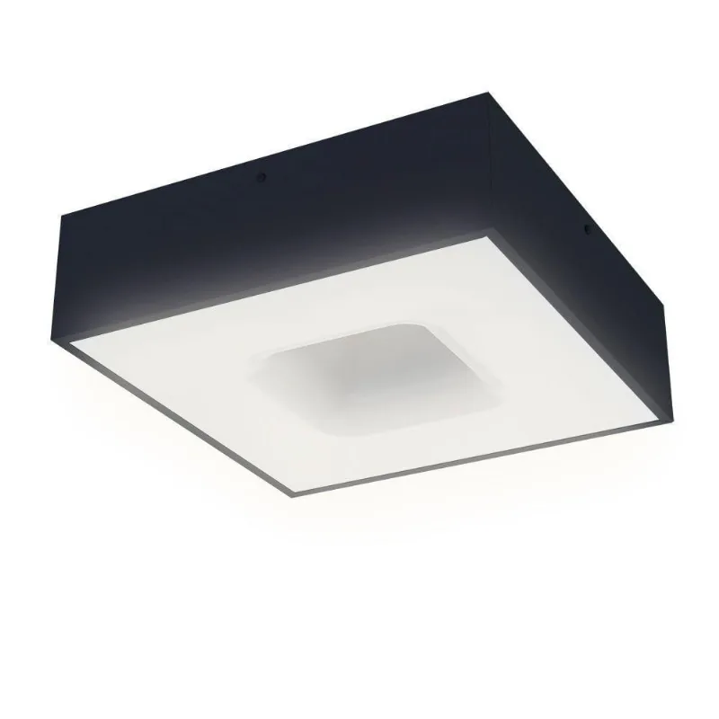Plafon Taschibra Waffle Led Quadrado Bivolt 2700k Luz Quente Bivolt Preto