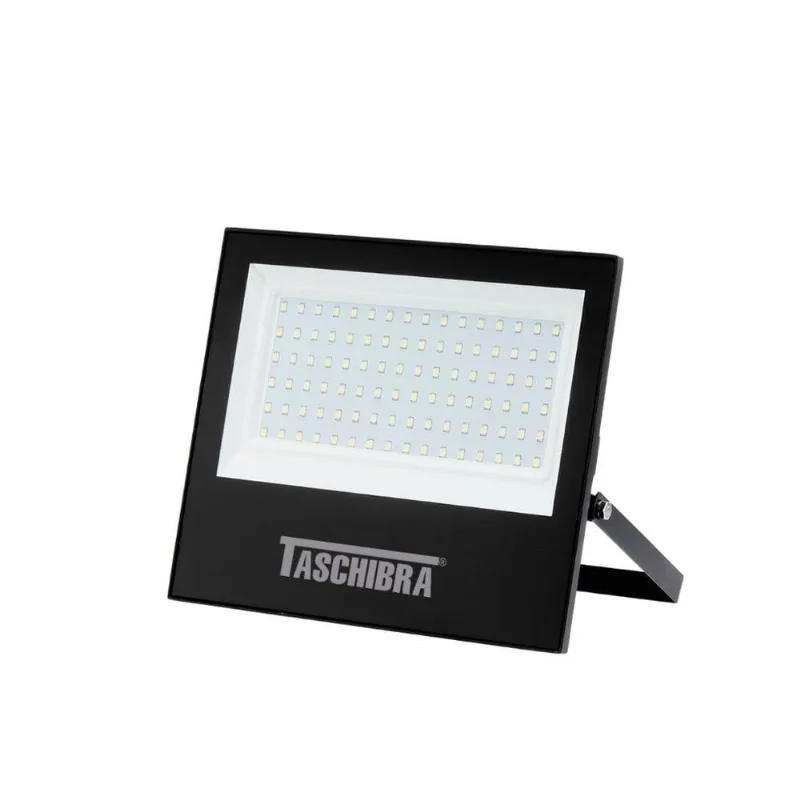 Refletor Tr Led 100w Preto - Taschibra 3000k (amarela) - TASCHIBRA